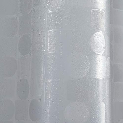 Plastic Clear Shower Curtain Liner 72x75 Inch EVA Waterproof Heavy Duty 8 Gauge Bathroom Shower Curtain Sets with Rustproof Grommets and 3 Strong Weights, 72 x 75 Inch - color: 3d-semi Sheer, size: 72"W x 75"L (Pack of 1)