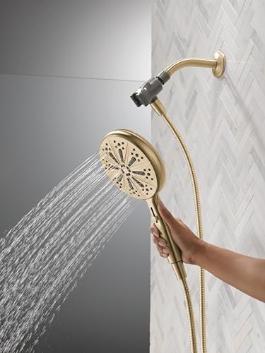 Delta Faucet 6-Spray SureDock Magnetic Shower Head with Handheld Spray, Gold Shower Head with Hose, Showerheads & Handheld Showers, Handheld Shower Heads, Hand Shower, Champagne Bronze 75613-CZ - color: Champagne Bronze
