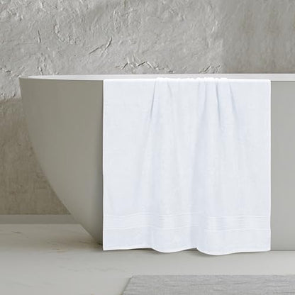 Belizzi Home Cotton 2 Pack Oversized Bath Sheet 35x70, Large Bath Sheet, Ultra Soft, Absorbent, Compact, Eco-Friendly, Recyclable, Quick Drying and Lightweight Towel - White - color: White, size: 2 Pack Bath Sheet