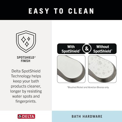 Delta Faucet Porter Toilet Paper Holder, SpotShield Brushed Nickel , Bathroom Accessories, PTR50-BN - style: Toilet Paper Holder