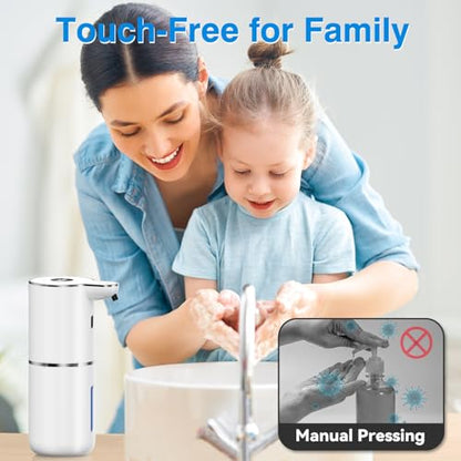 Fachixy Automatic Liquid Soap Dispenser Touchless, Smart Digital Display | 12.8oz/380mL, Up to 90 Days Battery Life, 6 Adjustable Level, Rechargeable, Wall Mountable IPX5 for Kitchen & Bathroom, White - color: White, style: Liquid