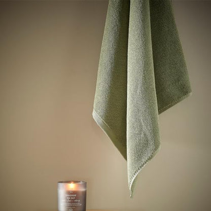 Christy Brixton 4 Piece Towel Set | Khaki Green | 100% Cotton | Ultra Soft | Super Absorbent | 600GSM | 2 Bath Sheets 2 Hand Towels - color: Khaki, size: 2 Hand 2 Bath Sheet Set