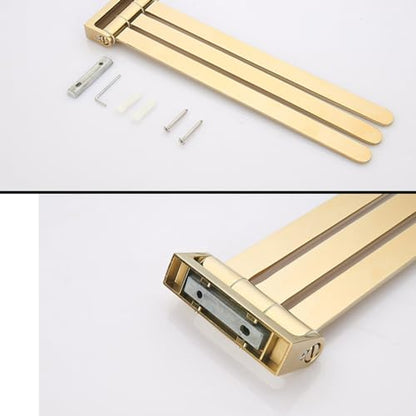 ZHOUXIAO Premium Swing Out Towel Bar Gold Finish/Towel Racks for Bathroom or Kitchen, Metal Bold Towel Bar Folding Arm Swivel Hanger Bathroom Storage Organizer Wall Mounted Silver