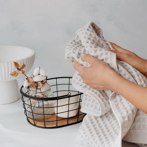 Waffle Bath Sheet Set, 100% Turkish Cotton, Includes 1 Bath Sheet, 1 Hand Towel, 2 Face Towels - color: Light Grey, size: Bath Sheet Set (4 Pieces)