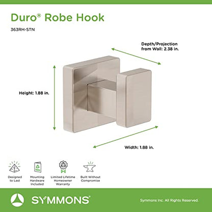 Symmons 363RH-STN Duro Wall-Mounted Robe Hook in Satin Nickel - color: Satin Nickel