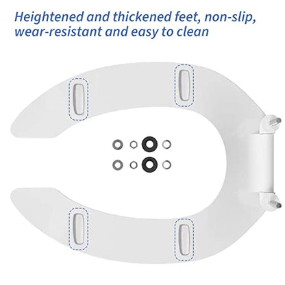 Commercial Heavy Duty Open Front Toilet Seat Without Cover, Thickened Material, Never Loosen, ELONGATED, White (18.5”), 1-Pack - size: Elongated-1-Pack
