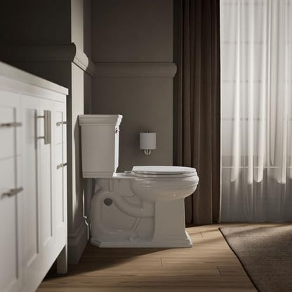 KOHLER K-4775-0 Brevia Round Toilet Seat with Quick-Release Hinges And Quick-Attach Hardware For Easy Clean, White - color: White, size: Round