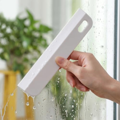 Kitchen Squeegee Mini Soft Rubber Window Scraper Small Glass Cleaning Tool for Countertop Sink Shower Door Bathroom Mirror Auto Windshield White Gray Mini Sink Squeegee