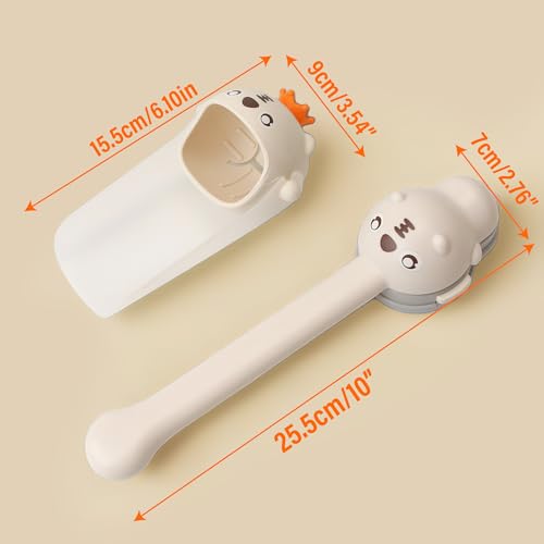 2PCS/Set Faucet Handle Extender for Kitchen and Bathtub Sink, Tap & Nozzle Hand Wash Helper for Sink & Bathroom Spout, Universal Sink Handle Extenders, Animal Design (White)