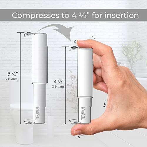 Standard Toilet Paper Holder Extender, Silver | Extra-Large Rolls Perfect for Double, Triple Rolls in Regular or Ceramic Bathroom wall Holders - color: Silver