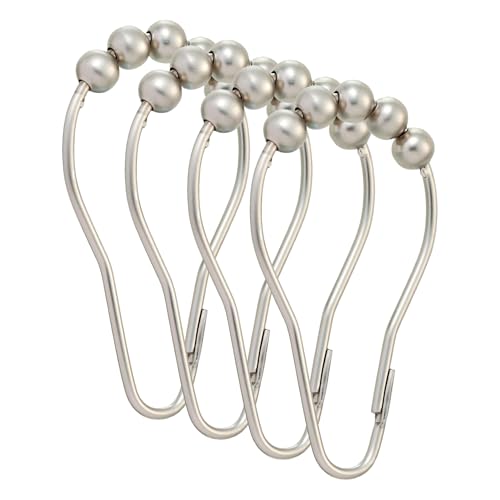 Moen SR2100BN Shower Curtain Rolling Rings, Pack of 48, Brushed Nickel - color: Brushed Nickel, size: 0.4 (Pack of 4)