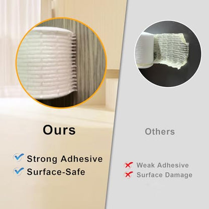 Thick Foam Tape, Strong Adhesive 1inch Weather Strip for Large Gaps | Blocks Drafts, Dust, Noise & Vibration, Heavy Duty High Density Foam Insulation, Single-Sided Adhesive, Removable, No Residue - color: White, size: 1 In x 3/8 In x 13Ft