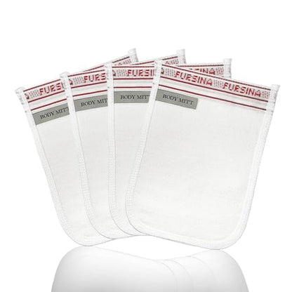 Exfoliating Glove (4 PCS) - Turkish Hammam Mitt for Bath, Exfoliating Body Scrubber Mitt, Dead & Dry Skin Remover for Body, Great for Spray Tan Removal, Smooth Skin Surface - color: 4 Count