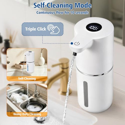 Automatic Liquid Soap Dispenser, Touchless Rechargeable, 350ml, White - color: White