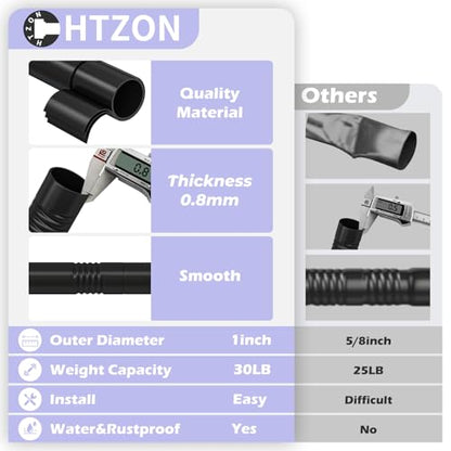 Shower Curtain Rod Spring Tension:2Pack Black Shower Rods for Bathroom 33 to 72 Inch,1 Inch Modern Heavy Duty Adjustable Tension Shower Curtain Rod No Drilling No-Slip Easy Install,Matte Black - color: Black, size: 【33''-72''】2 Pack