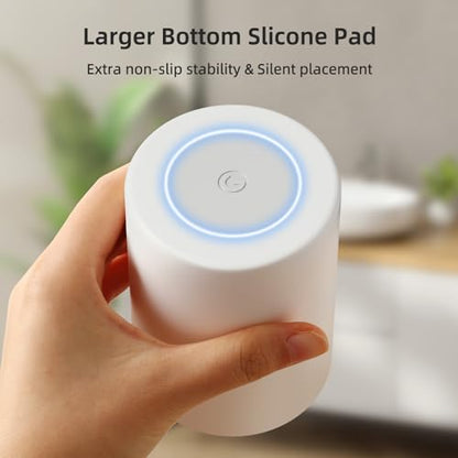 Toothbrush Cup 13.75oz 390ml with Non-Slip Pad, Easy to Clean Bathroom Cup 2Pcs, Reusable Plastic Bathroom Tumbler, White - color: White, size: 2PCS