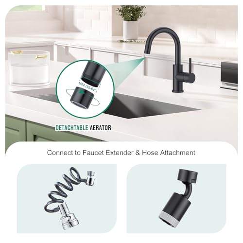 CREA Black Bathroom Faucet Brushed Nickel, Prep Wet Bar Sink Faucet Stainless Steel Single Hole Small Kitchen Faucet with 4 Inch Deck Plate, Mini Faucet Outdoor Tap for Farmhouse Vanity Sink Lavatory - color: Matte Black