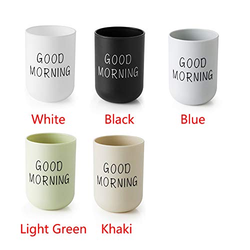 Toothbrush Makeup Brush Holder Cup Unbreakable Reusable Bathroom Vanity Countertop (Light Green) - color: Light Green