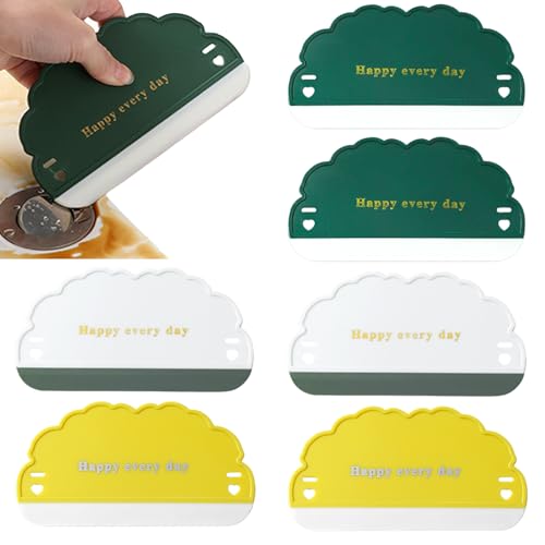 Mini Silicone Squeegees, 6 Pcs Small Sink Squeegees Water Wiper Scrapers | Window Cleaning Scraper Mirror Cleaner Tool, Sink Squeegee for Home Kitchen Countertop, Shower Glass, Bathroom Mirror, Tiles