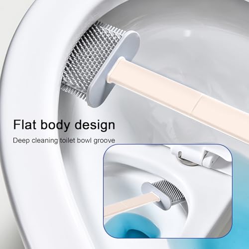 Silicone Toilet Brush Plunger Set,2 in 1 Toilet Bowl Brush and Holder Plunger Set,Plunger Toilet Brush Combo,Bathroom Toilet Brush,Toilet Brush Set,Toilet Scrubber and Plunger Set