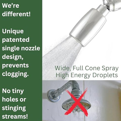 High Sierra® - CLASSIC™ Solid Lead-Free Metal 2.0 GPM Award Winning. High Pressure Shower Head with Trickle Valve. Patented Nozzle Never Clogs - Matte Black Finish - color: Matte Black, size: 2 GPM