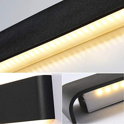 Ralbay 30W Bathroom Light Fixture 32.67 inch Vanity Lights Arm Length Wall Light for Bathroom Dressing Room IP44 Waterproof 3900LM Warm White Light 3000K, Black - color: Black-Warm White, size: 32.6 inch