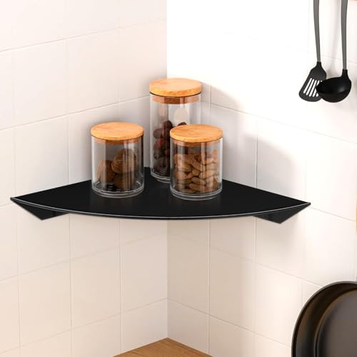 ABOOFAN Acrylic Shower Shelf Wall Mounted Corner Organizer for Bathroom Waterproof 2-Piece Set with Soap Holder for Shampoo and Bathroom Storage