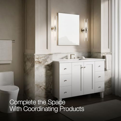 Kohler 99007-NA Verdera® Recessed or Surface Mount Bathroom Medicine Cabinet with Mirror, Bathroom Wall Cabinet with Interior Magnifying Mirror, Slow-Close Doors, 24 in. W x 30 in. H - size: 24" W x 30"H, style: Magnifying Mirror + Slow Close