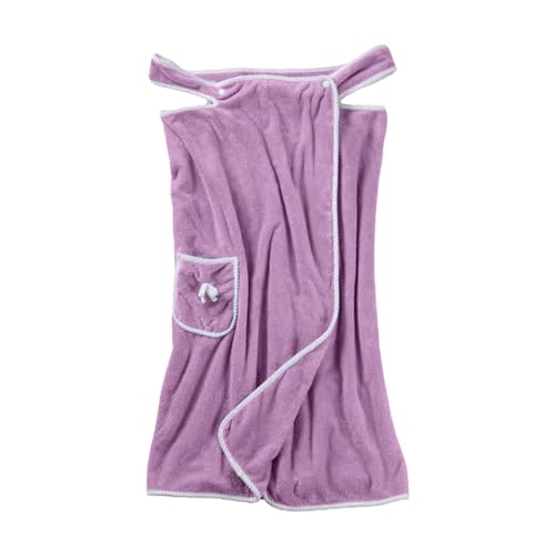 Unisex Bath Towel, Wearable After Bath Towel Set, Wearable Quick Dry Shower Gym Towel(53" x 31", Purple) - color: Purple, size: S(135X80CM)