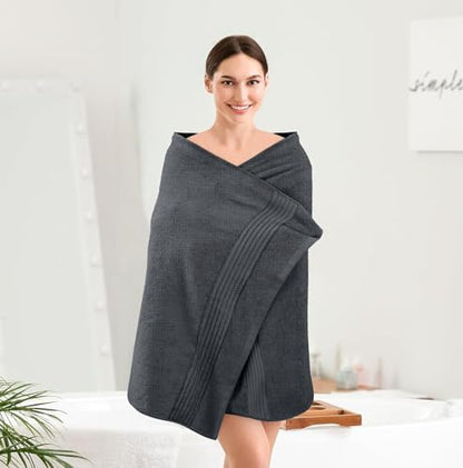 Utopia Towels 4 Pack Bath Towels Set, 27 by 54 Inches, 100% Ring Spun Cotton, Quick Dry, Highly Absorbent, Soft Feel Towels, Perfect for Daily Use, Grey | Soft Luxurious Ring Spun Cotton Bath Towels - Lightweight, Highly Absorbent, Quick-Drying, Ideal for