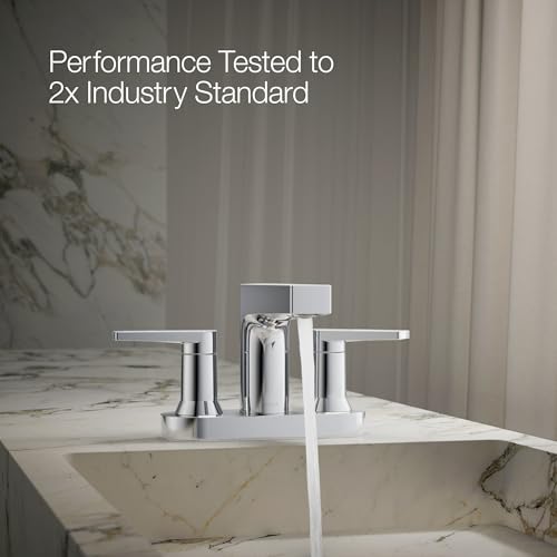 Kohler 97031-4-BN Taut® Centerset Bathroom Sink Faucet, 1.2 gpm, Vibrant Brushed Nickel - color: Vibrant Brushed Nickel