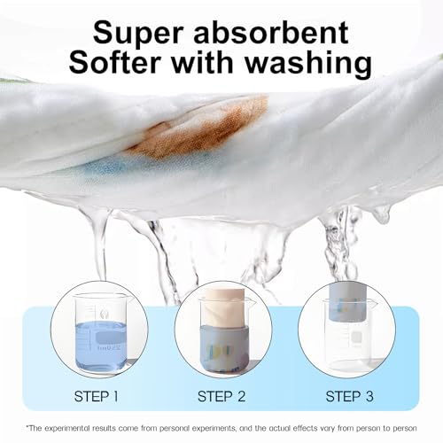 5-Pack Baby Washcloths - Soft Absorbent Viscose from Bamboo Wash Cloths for Babies, Kids, Toddlers, Infant, Newborn Bath Towels, Gentle on Sensitive Skin, 10x10 Reusable Face Towels