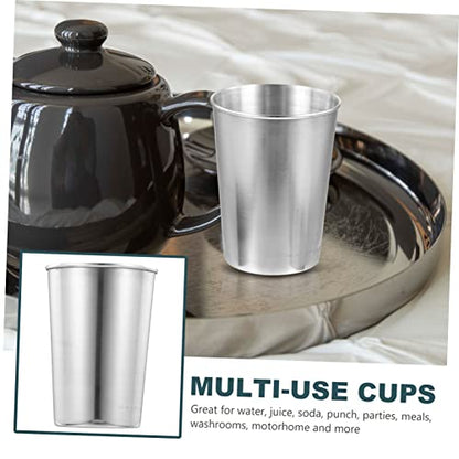 Toothbrush Tumbler Cup Stainless Steel Reusable Mouthwash Cup Water Tumbler Beverage Home Bathroom