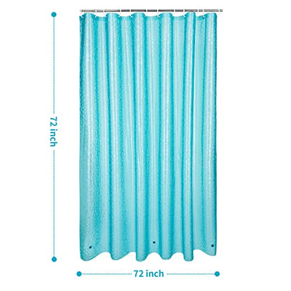 Bostofy Shower Curtain Liner,Waterproof Heavyweight 8g EVA Shower Liner with 3 Magnets and 12 Rustproof Metal Grommets, 72" W x 84" L - color: Blue Cube, size: 72"W x 84"L (Pack of 1)