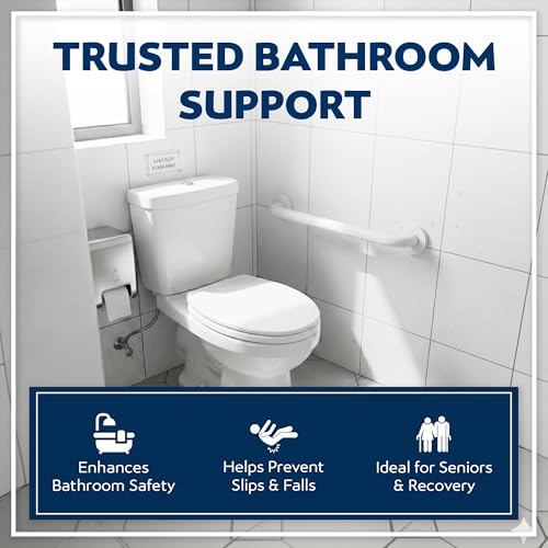 4-Pack Starter Bundle, 500 lb, 16/18/24/32 in, White | Complete Bathroom Safety Starter Bundle, For Seniors, 1.25 in Diameter, 500 lb Rated, All-in-One Shower Safety Solution - color: White