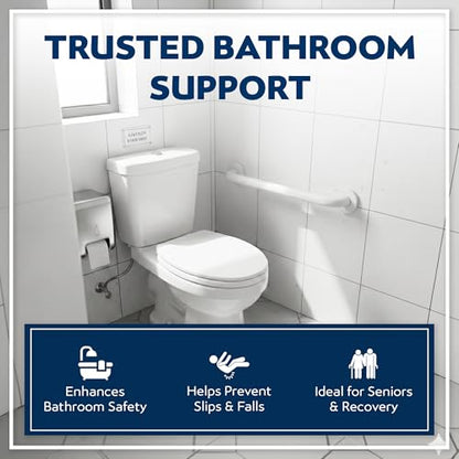4-Pack Starter Bundle, 500 lb, 16/18/24/32 in, White | Complete Bathroom Safety Starter Bundle, For Seniors, 1.25 in Diameter, 500 lb Rated, All-in-One Shower Safety Solution - color: White