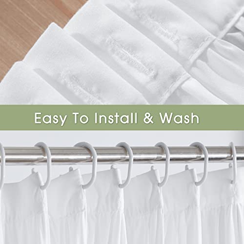 Victorian Ruffle Shower Curtain, 72" W x 72" H, White (Pack of 2) - color: White, size: 72"W x 72"L (Pack of 2)