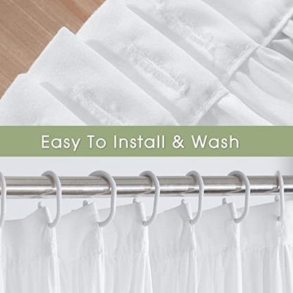 Victorian Ruffle Shower Curtain, 72" W x 72" H, White (Pack of 2) - color: White, size: 72"W x 72"L (Pack of 2)