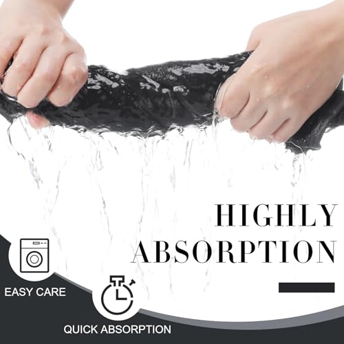 SmoothNovelty Set of 6 Extra Large Bath Towel 40 x 80 Inches Oversized Bath Sheet with 2 Shower Towels 2 Hand Towels 2 Washcloths for Adults Bathroom Spa Gym Quick Dry(Chevron Design,Dark Gray) - color: Dark Gray