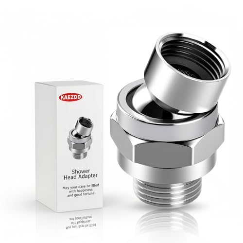 1 Pc Shower Connector Ball Joint Shower Head Swivel Ball Adapter Brass Adjustable Shower Arm Extension Universal Component Polish Chrome - color: Silver