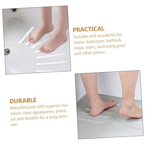 SOLUSTRE 12pcs Anti-Slip Bathtub Stickers Non-Skid Safety Decals for Shower and Tub Easy to Install Transparent Strips Strong Adhesion to Prevent Slipping