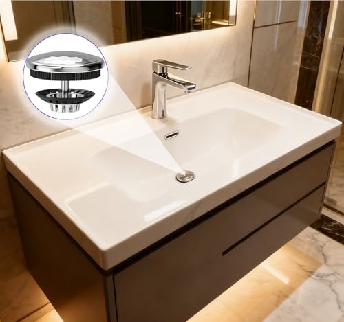 XAJOON Bathtub Drain Hair Catcher/Bathtub Protector Suitable for Bathroom Bathtub, Pop-Up Drains and Bathroom Sink. (Patented Product) (Chrome) - color: Chrome