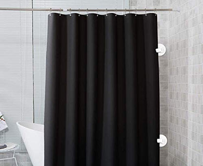 4 PCS Shower Curtain Clips, Shower Windproof Splash Guard - Self Adhesive Shower Curtain Weight Clip (White) - color: White