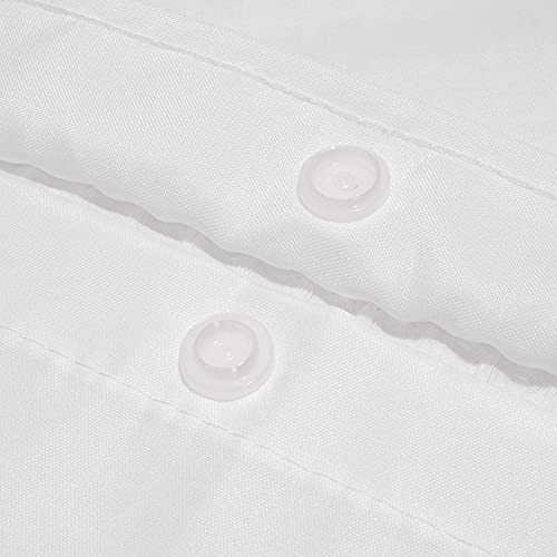 N&Y HOME Fabric Snap in Shower Curtain Liner Replacement White, 35x54 | for 36x72 Hotel Style Stall Shower Curtain, With Magnets, Removable & Detachable, Washable, Water Repellent - color: White, size: 35"W x 54"L (Pack of 1)