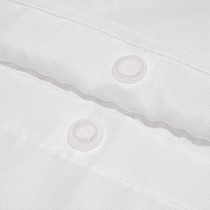 N&Y HOME Fabric Snap in Shower Curtain Liner Replacement White, 35x54 | for 36x72 Hotel Style Stall Shower Curtain, With Magnets, Removable & Detachable, Washable, Water Repellent - color: White, size: 35"W x 54"L (Pack of 1)