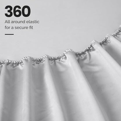 Superior Egyptian Cotton 4 Piece Sheet Set, Luxury 1000 Thread Count, Modern Design, Sustainable Sheets, Soft Basics, Solid, Deep Pocket Fitted Sheet, Flat Sheet, Pillowcases, Olympic Queen, Platinum - color: Platinum 01, size: Super Queen