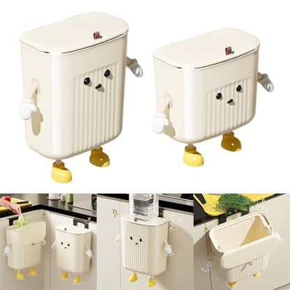 Hangings Kitchen Compost Bin With Lid Wall Mounted Trash Can Under Sink Cabinet Door For Bathroom Offices Home Decors Office Trash Can