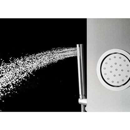 Blue Ocean 63" Stainless Steel SPS8863 Thermostatic Shower Panel Tower System vwith Rainfall Shower Head, Body Nozzles, and Handheld Shower Head, Shower Column - style: 63 inch with 4 Nozzle Sets