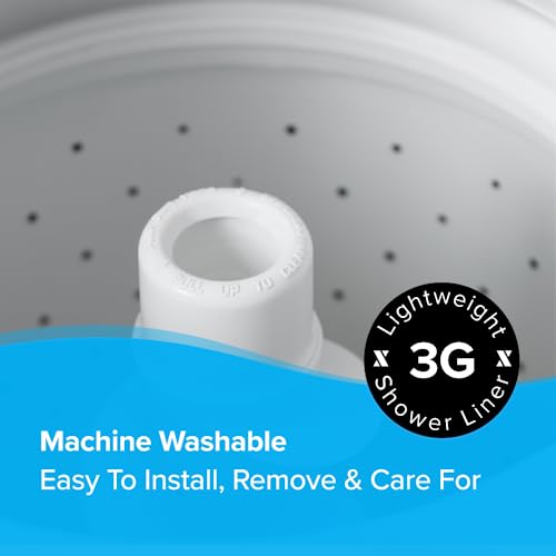 SlipX Solutions Protected Shower Curtain Liner, 3G Lightweight, 70"x72", Clear - color: Clear 3g