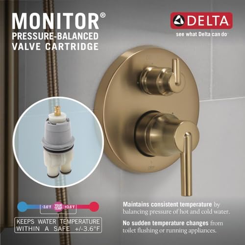 Delta Trinsic Dual-Function Shower Handle Valve Trim Kit with 3-Setting Integrated Diverter, Polished Nickel 3-Way Shower Diverter Valve Trim Kit, Polished Nickel T27859-PN (Valve Not Included) - color: Polished Nickel